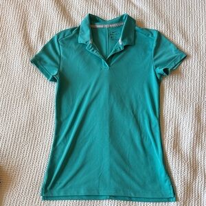 Nike Women's Turquoise Short Sleeve Polo